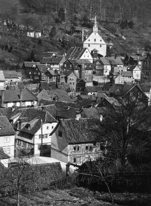 Ruhla. Stadtbild mit Trinitatiskirche : Ruhla. Stadtbild mit Trinitatiskirche (1682-1686)