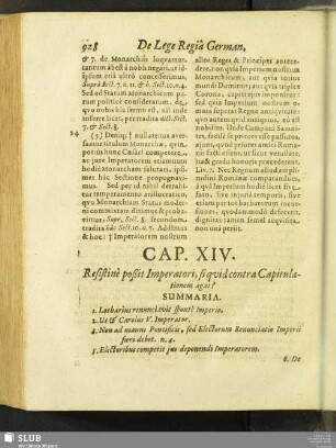 Cap. XIV. Resistinè poßit Imperatori, si quid contra Capitulationem agat?