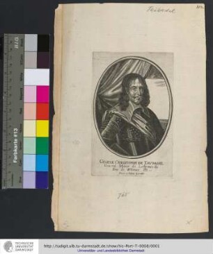 George Christophe Tavpadel : General Maior de l'Armee du Duc de Weimar, etc / Peter Aubry Excudit