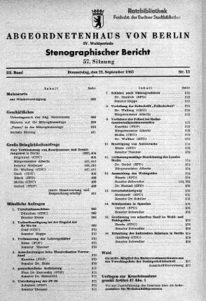 Nr. 13 (57), 23. September 1965