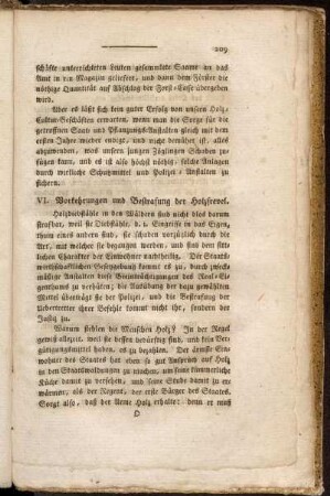 VI. Vorkehrungen und Bestrafung der Holzfrevel.