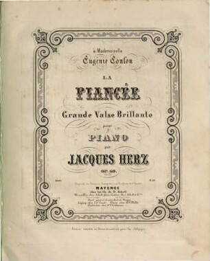 La fiancée : grande valse brillante pour piano ; op. 69