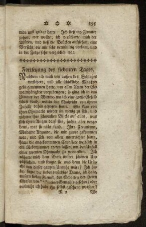 Fortsetzung des siebenten Tages.