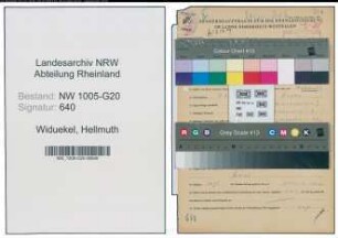 Entnazifizierung Hellmuth Widuekel , geb. 05.06.1912 (Tischler)
