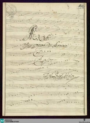 Arminio. Excerpts - Mus. Hs. 196 : S, vl (2), vla, b