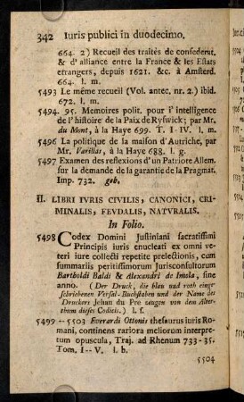 342-380, II. Libri Iuris Civilis, Canonici, Criminalis, Feudalis, Naturalis.