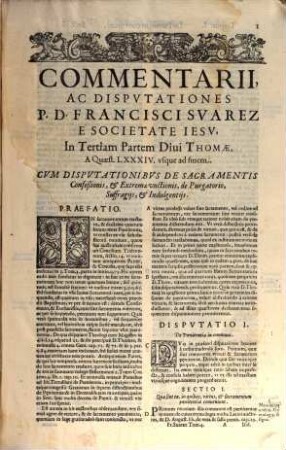 Commentaria ac disputationes in tertiam partem Divi Thomae. 4. (1603)