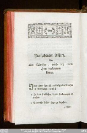 Funfzehenter Absatz, Von allen Märschen, welche bey einem Heere vorkommen können.
