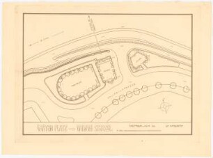 Gartenplatz an der Galvanistraße, Berlin-Charlottenburg: Plan der Anlage im Grundriss 1:250, Maßstabsleiste