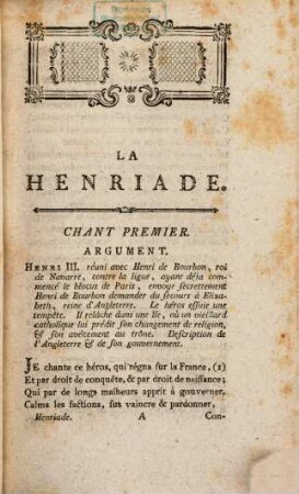 La Henriade, Divers Autres Poëmes, Et Toutes Les Pièces Relatives À L'Épopée