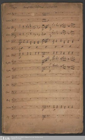 Mus Hs 1864 - Cantata : Bringt Ruhm und Dank, singt frohe Lieder