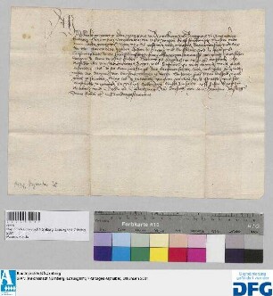Markgraf Albrecht von Brandenburg befiehlt seinen Amtleuten der Nürnberger Kaufmannschaft zur Frankfurter Fastenmesse Geleit zu geben.