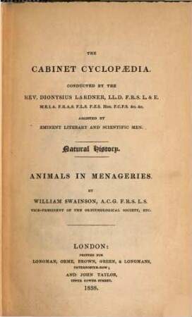Animals in menageries