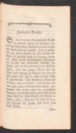 Zweyte Nacht.