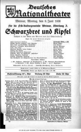 Schwarzbrot und Kipfel