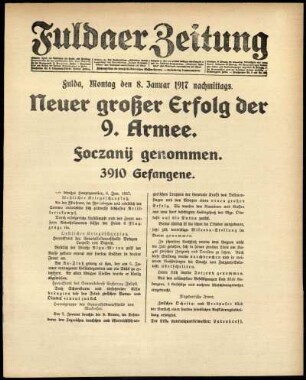 Ausgabe vom Montag, den 08. Januar 1917.