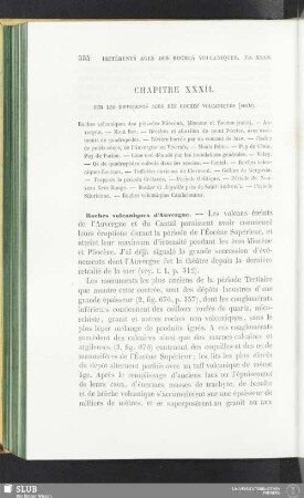 Chapitre XXXII. Sur les différents ages des roches volcaniques (suite)
