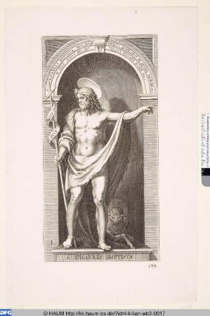 [Johannes der Täufer; S. Iohannes baptista.]