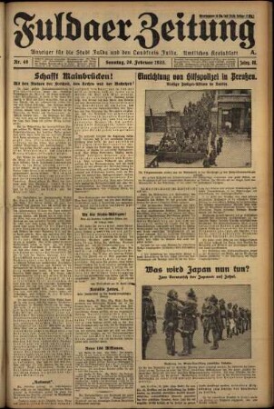 Erste Ausgabe vom Sonntag, den 26. Februar 1933.