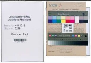 Entnazifizierung Paul Kaemper , geb. 05.12.1908 (Kaufmann)
