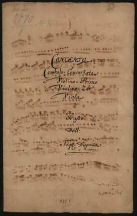 Konzerte; cemb, strings, b; e-Moll