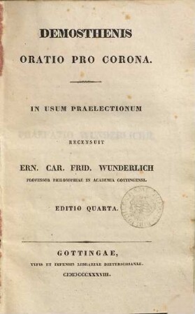 Demosthenis Oratio pro corona
