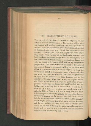 The Development of Persia.