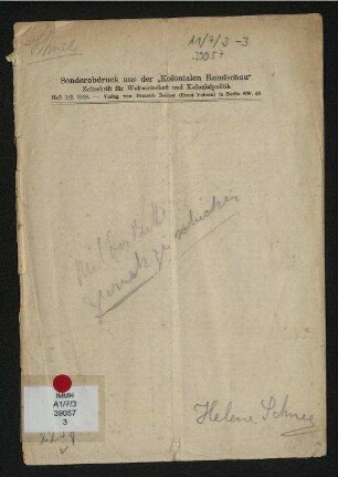 Ostafrikanisches Wirtschaftsleben im Kriege