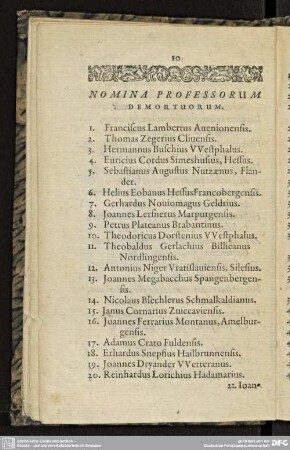Nomina Professorum Demortuorum