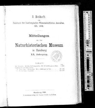 20.1902, Beih. 2: Jahrbuch der Hamburgischen Wissenschaftlichen Anstalten