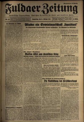 Ausgabe vom Donnerstag, den 24. Februar 1938.