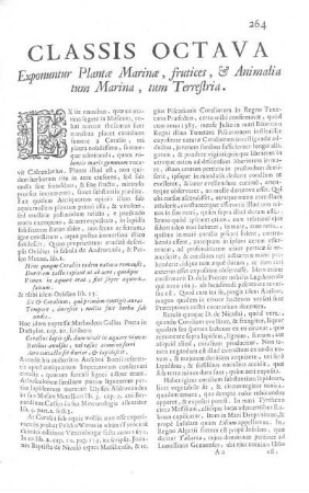 Classis Octava Exponuntur Plantae Marinae, fructies, & Animalia tum Marina, tum Terrestria