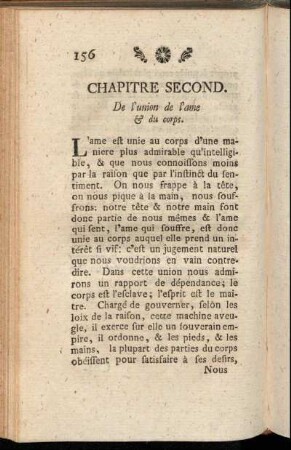 Capitre Second. De l'union de l'ame & du corps.