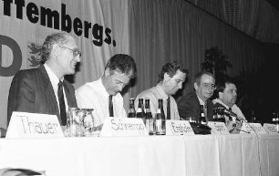 Freiburg im Breisgau: Landtagswahlkampf mit Björn Engholm, Dieter Spöri, Günter Schrempp und Rolf Böhme
