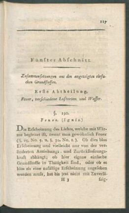 Fünfter Abschnitt. Zusammensetzungen aus den angezeigten einfachen Grundstoffen.