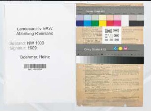 Entnazifizierung Heinz Boehmer, geb. 14.08.1908 (Ingenieur)