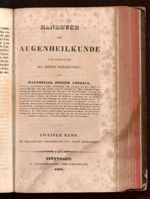 2: Die organischen Krankheiten des Auges