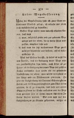 [20.] Ueber Wegebesserung. - [21.] Ueber Hitze und Kälte in Beziehung auf Arbeit.