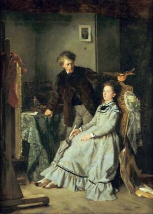 Rudolf Hirth du Frênes im Atelier