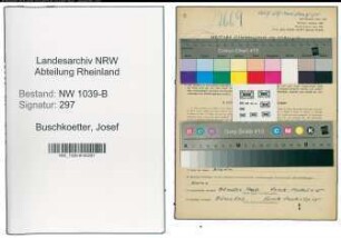Entnazifizierung Josef Buschkoetter , geb. 03.04.1899 (Prokurist)