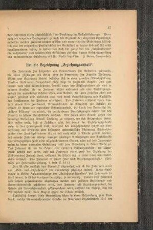 Um die Bezeichnung "Erziehungsanstalt"