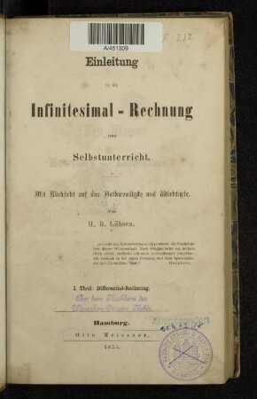 Th. 1: Differential-Rechnung