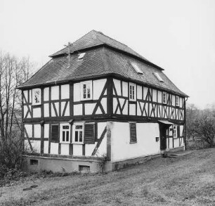 Mittelmühle und Vöhlerbachbrücke; Merenberg, Mittelmühle 1, Von Reichenborn nach Merenberg, Vöhler Bach, Merenberger Weg