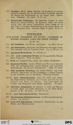 Textilien (Nr. 274-315)