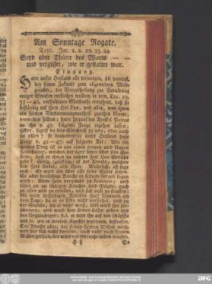 Am Sonntage Rogate. Text. Jac. 1. v. 22. 23. 24.