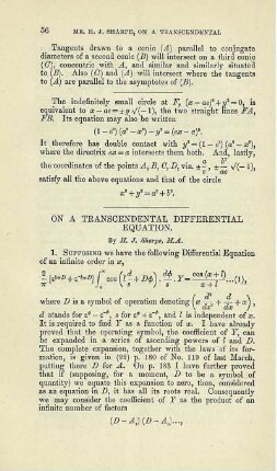 On a transcendental differential equation.