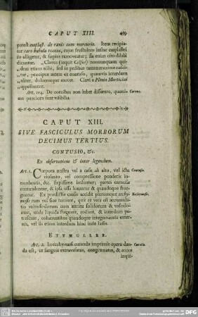 Caput XIII. Sive Fasciculus Morborum Decimus Tertius