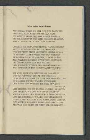Von den Fontänen
