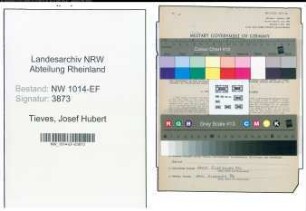Entnazifizierung Josef Hubert Tieves , geb. 17.04.1917 (Arbeiter)