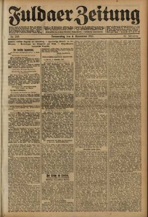 Ausgabe vom Donnerstag, den 04. November 1915.